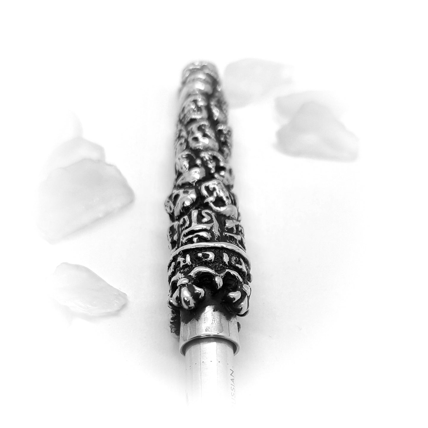 Skulls Under Crown Sterling Silver Cigarette Pipe