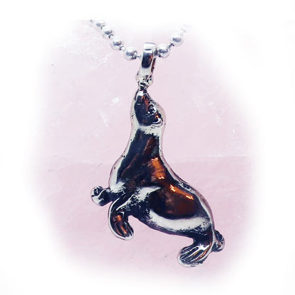 Sea Lion Sterling Silver Pendant