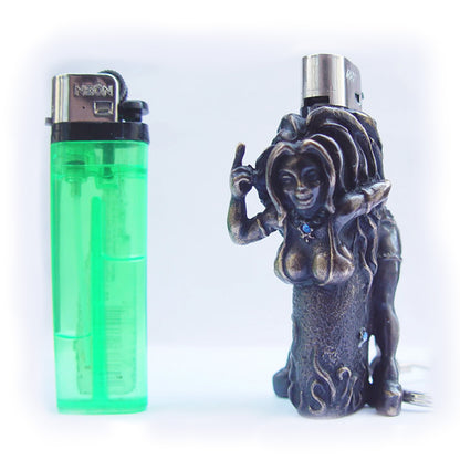 Sexy Pin-Up Girl Bronze Lighter Case