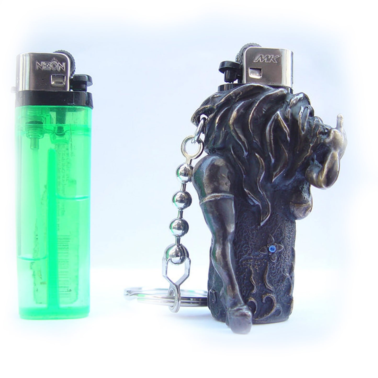 Sexy Pin-Up Girl Bronze Lighter Case