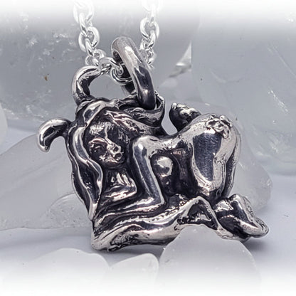 Sexy Rabbit Girl Sterling Silver pendant