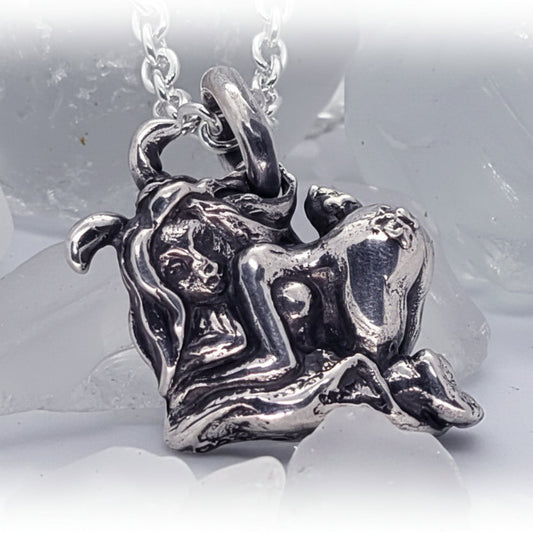 Sexy Rabbit Girl Sterling Silver pendant