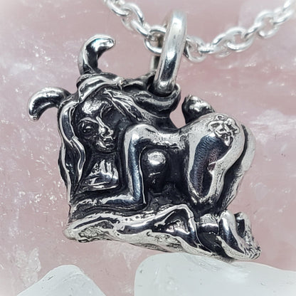 Sexy Rabbit Girl Sterling Silver pendant