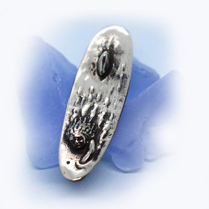 Shark Attack Surfboard Sterling Silver Pendant