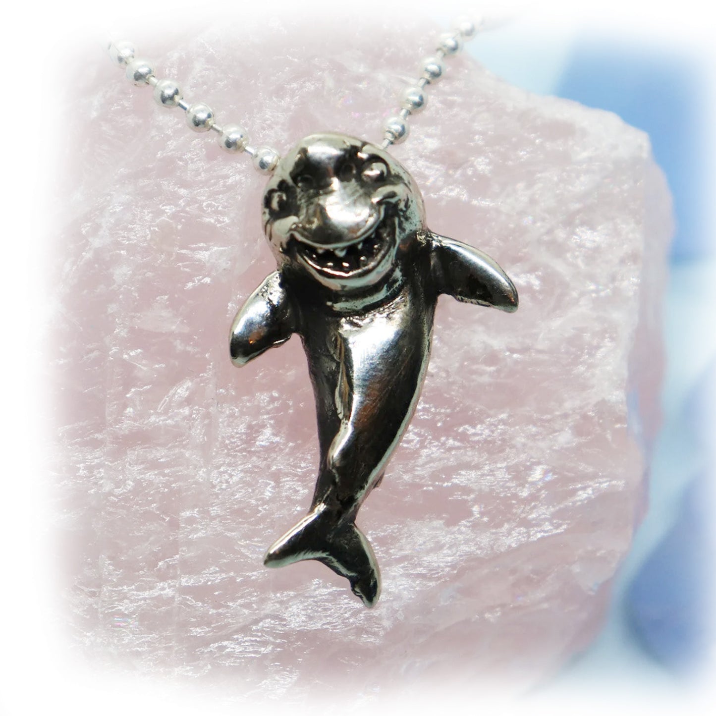 Shark Happy Shark Sterling Silver Pendant