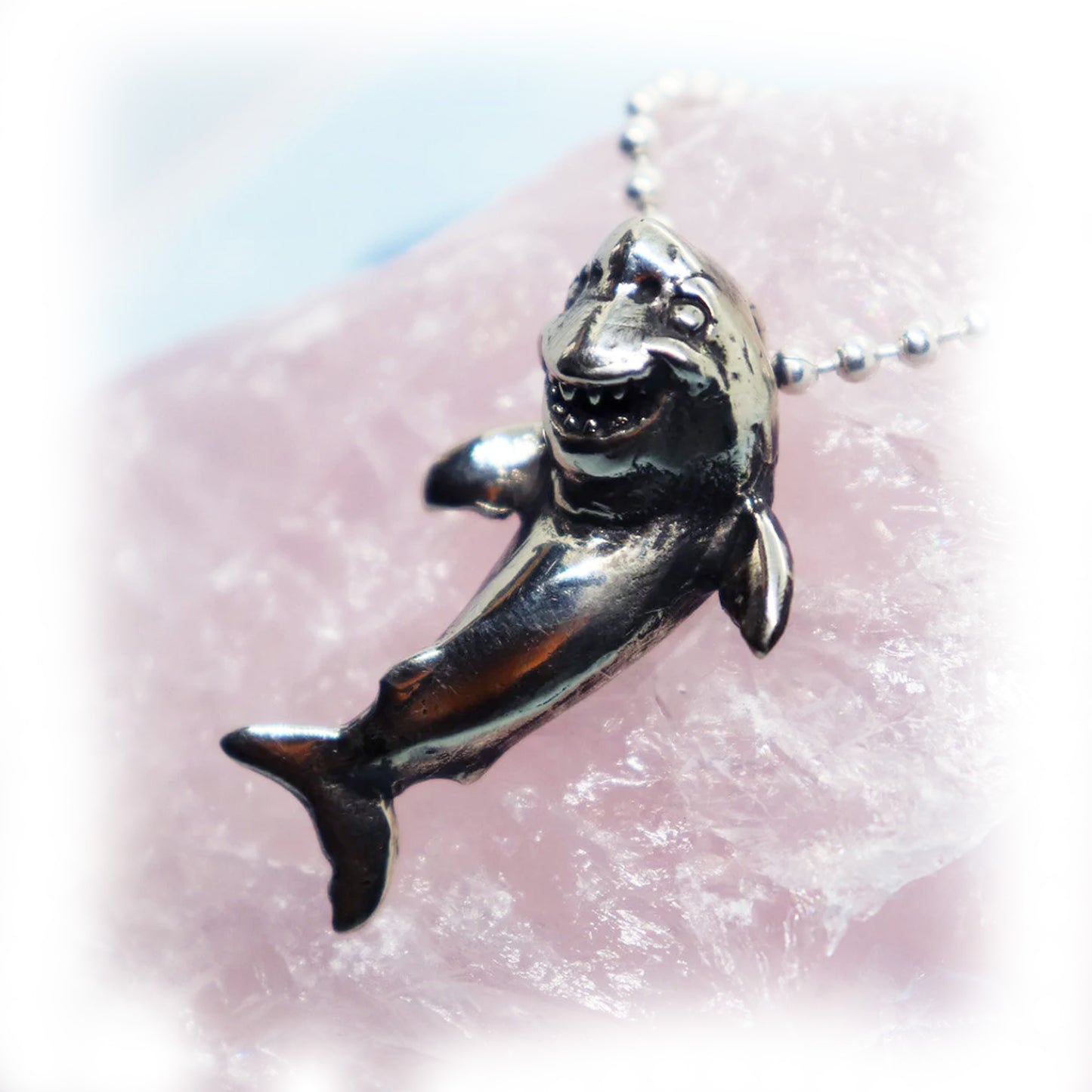 Shark Happy Shark Sterling Silver Pendant