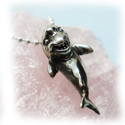 Shark Happy Shark Sterling Silver Pendant