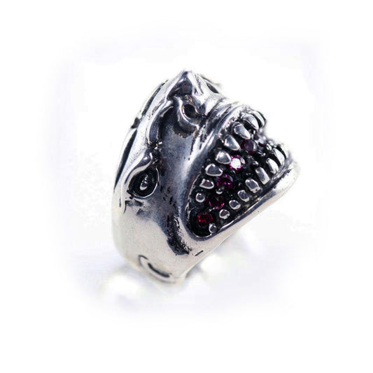 Shark Teeth Sterling Silver Ring