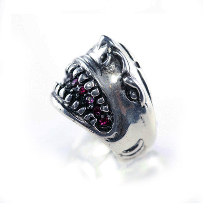 Shark Teeth Sterling Silver Ring