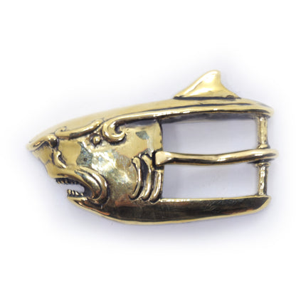 Shark Head Bronze Belt Buckle