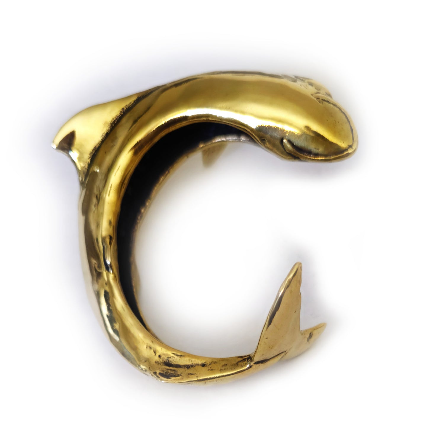 Shark Body on Arm Brass Bracelet.
