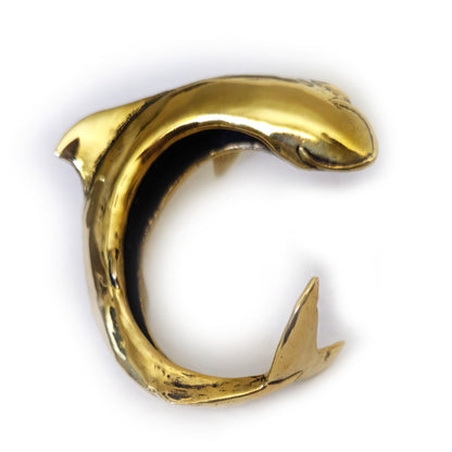 Shark Body on Arm Brass Bracelet.