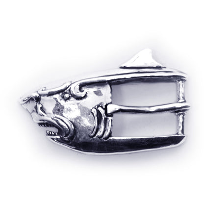 Shark Head Sterling Silver Belt Buckle