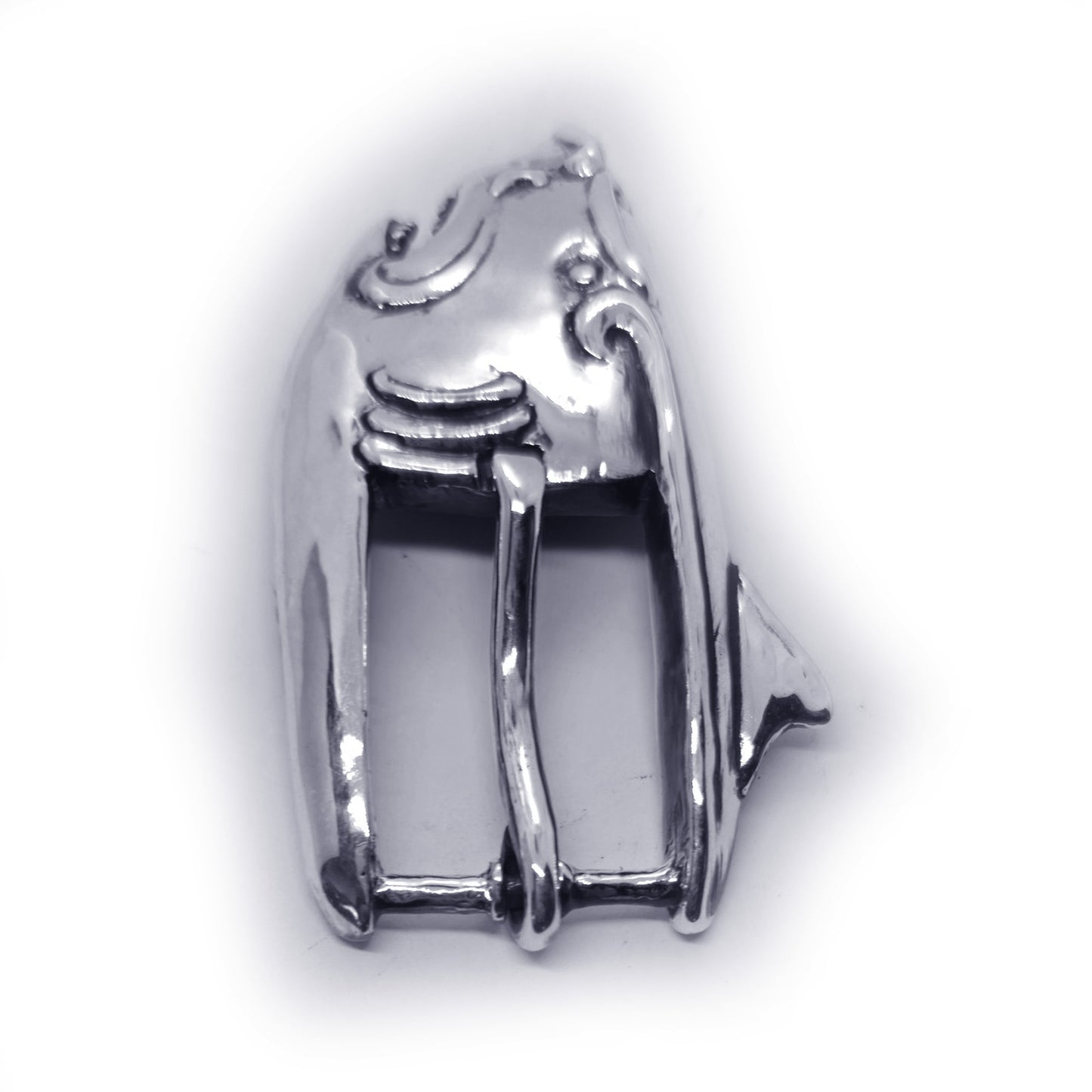 Shark Head Sterling Silver Belt Buckle