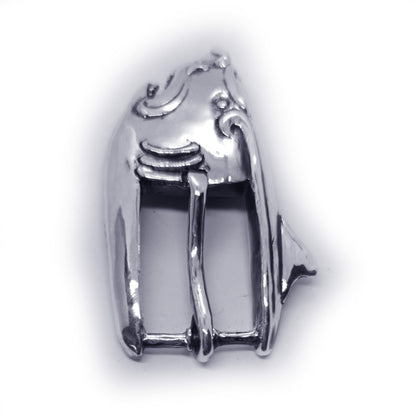 Shark Head Sterling Silver Belt Buckle