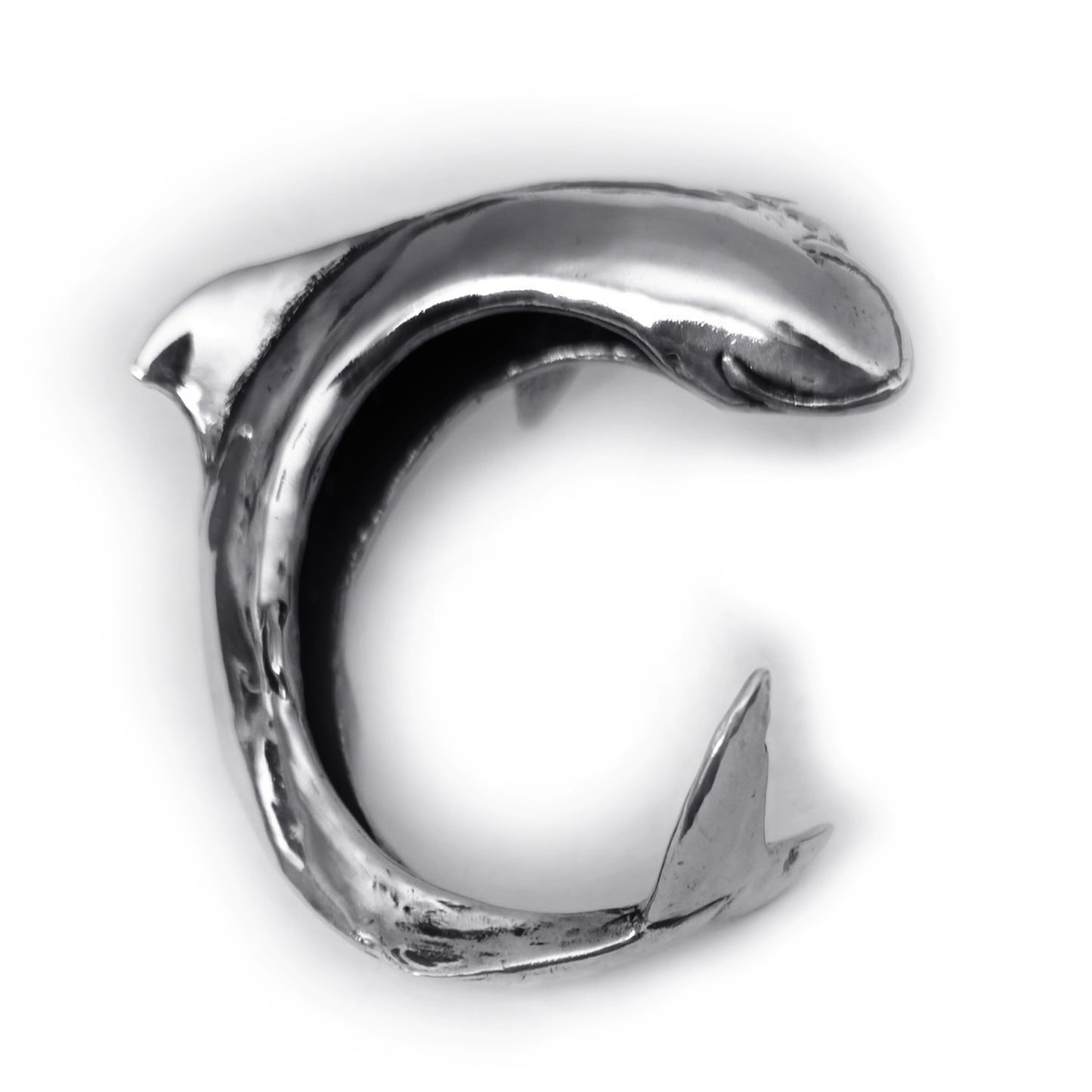 Shark Body on Arm Sterling Silver Bracelet.