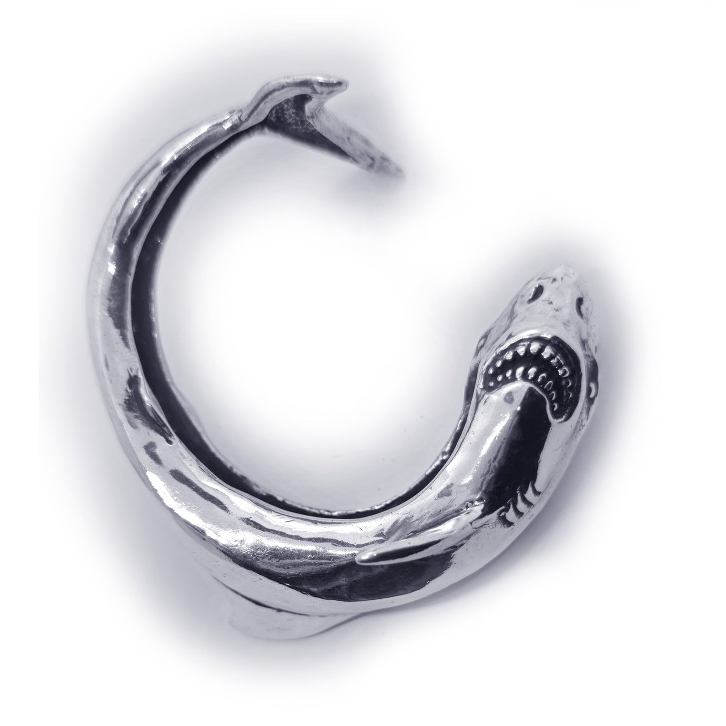 Shark Body on Arm Sterling Silver Bracelet.