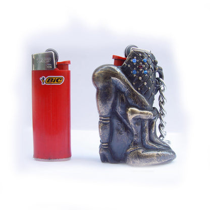 Shoe Girl Lighter Bic Bronze Case