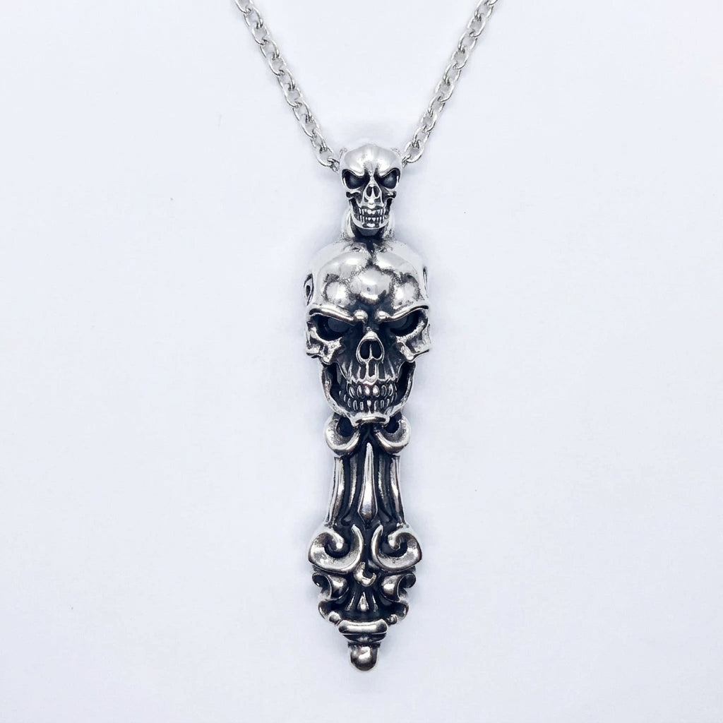 Skull Electric Classic Melody Sterling Silver Pendant