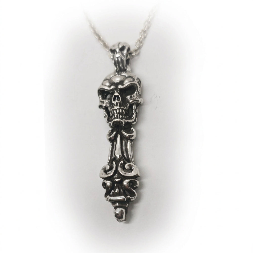 Skull Electric Classic Melody Sterling Silver Pendant
