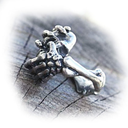 Skull Death’s Grip Sterling Silver Ring