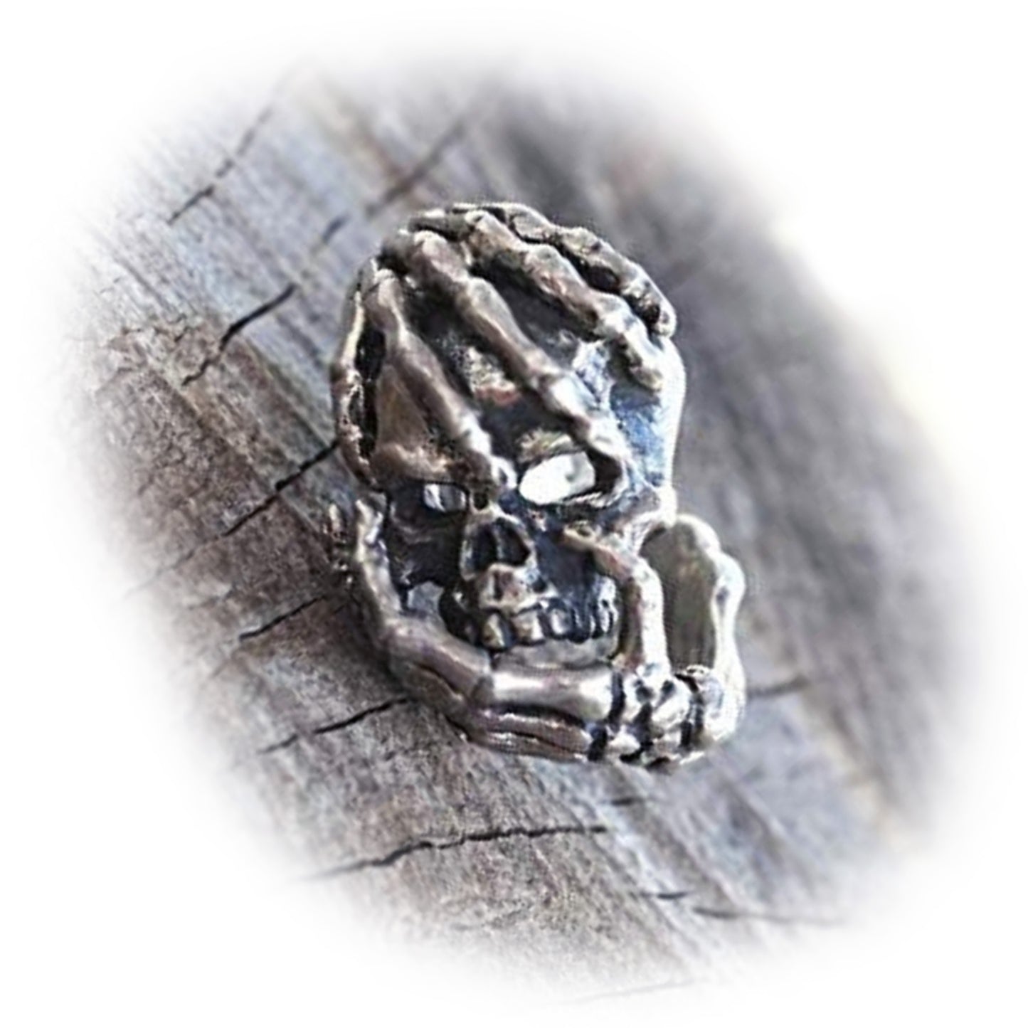 Skull Death’s Grip Sterling Silver Ring