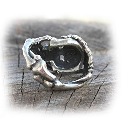 Skull Death’s Grip Sterling Silver Ring