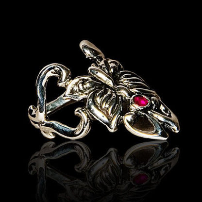 Small Butterfly Sterling Silver Finger-Tip IRC Ring with Ruby