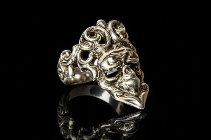 Small Skull Sterling Silver Finger-Tip IRC Ring