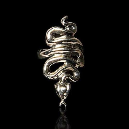 Small Snake Sterling Silver Finger-Tip IRC Ring