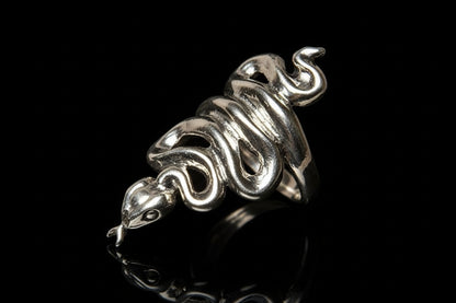 Small Snake Sterling Silver Finger-Tip IRC Ring
