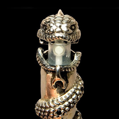 Snake Cologne Flask With Onyx Stones