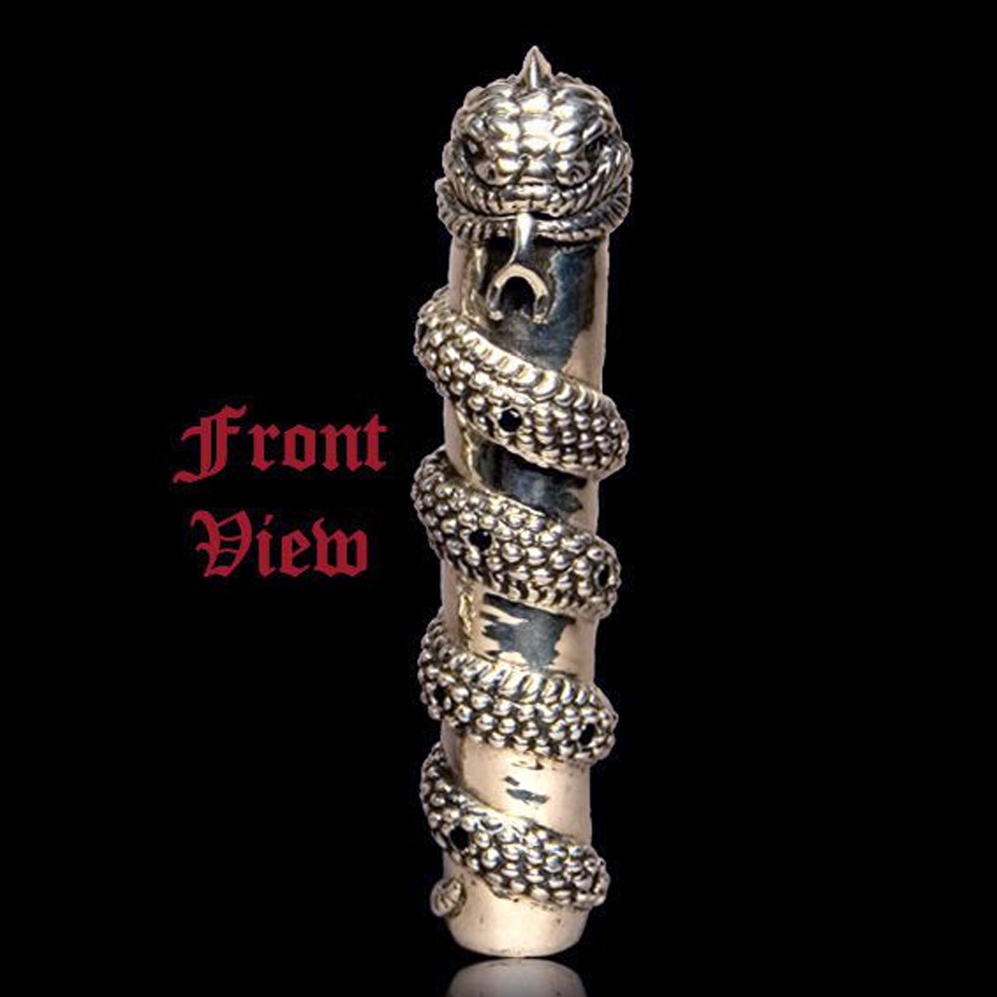Snake Cologne Flask With Onyx Stones