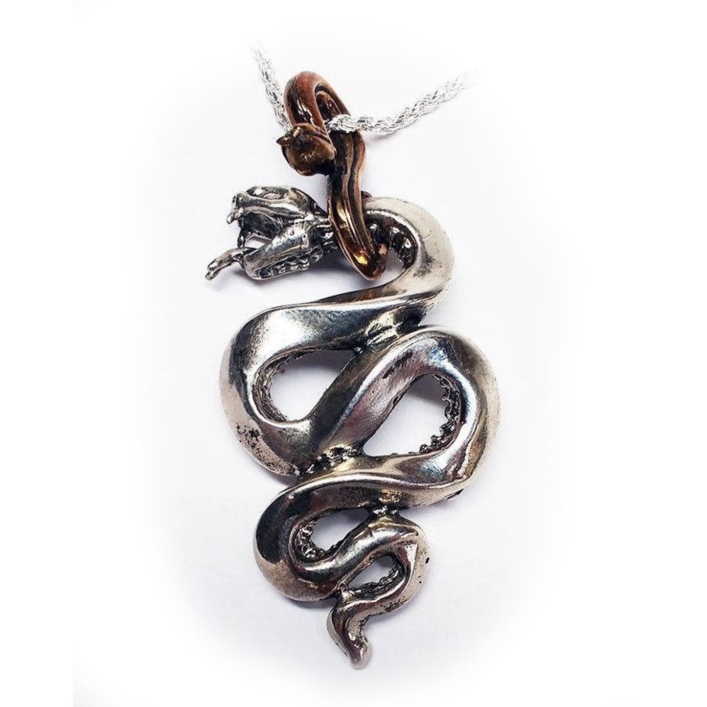 Snake Gyurza Sterling Silver Pendant