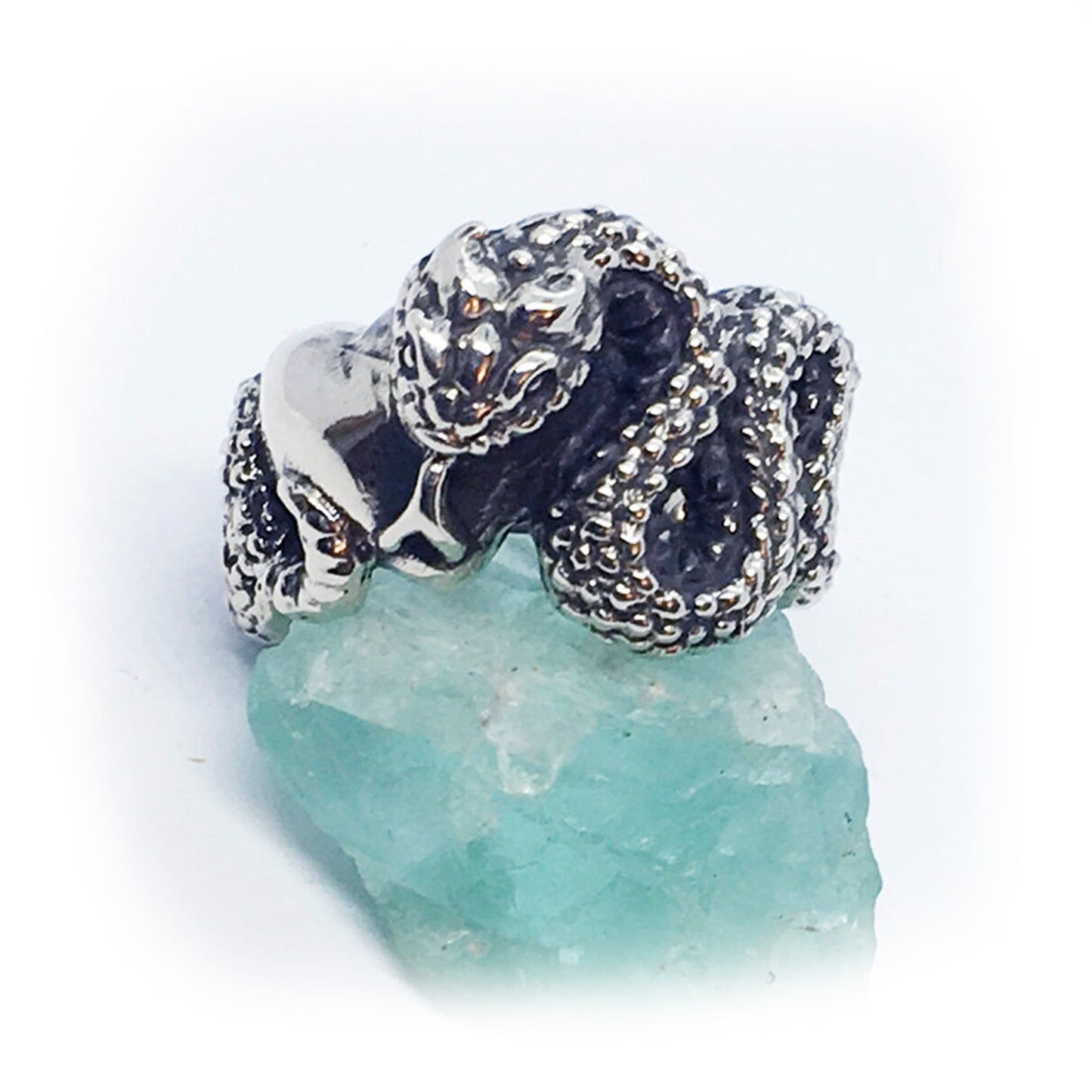 Snake Heart Sterling Silver Ring