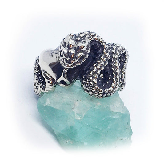 Snake Heart Sterling Silver Ring