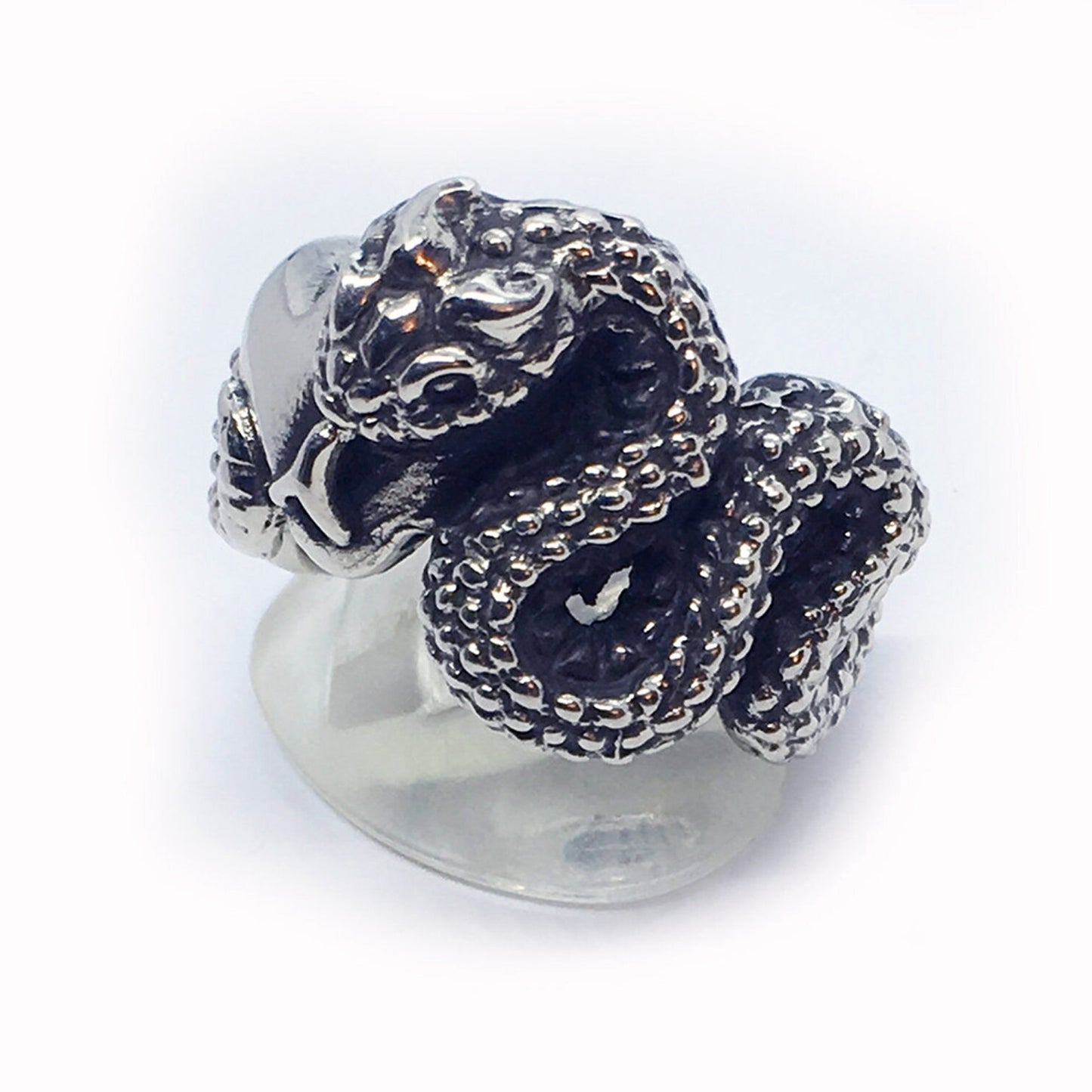 Snake Heart Sterling Silver Ring