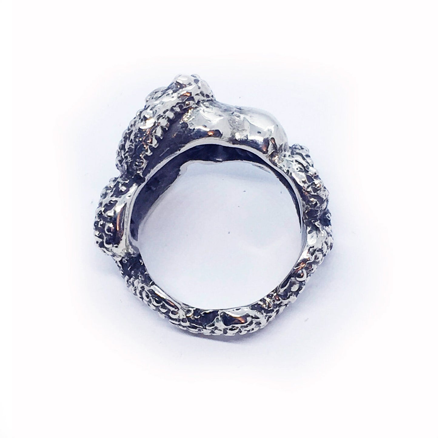 Snake Heart Sterling Silver Ring