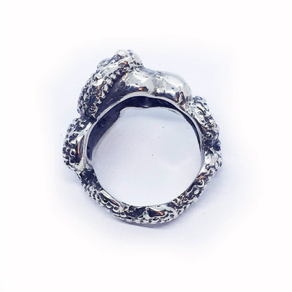 Snake Heart Sterling Silver Ring