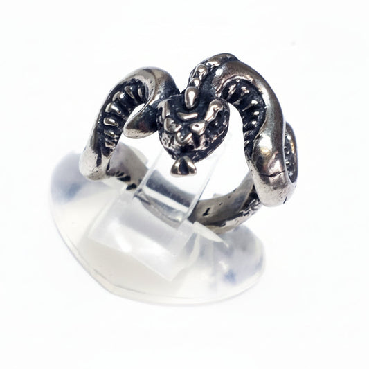 Snake In Action Sterling Silver Ring