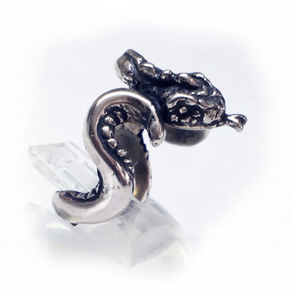 Snake In Action Sterling Silver Ring