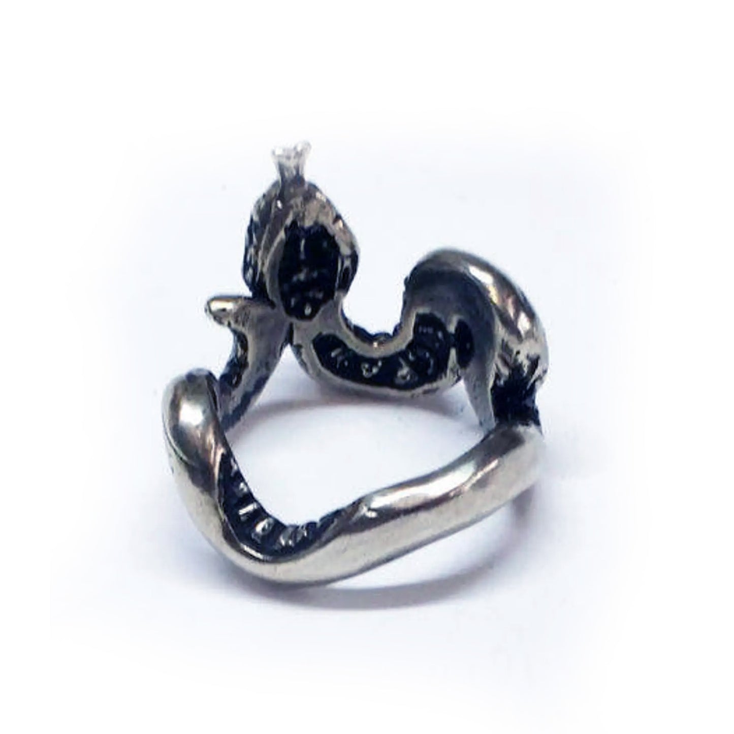 Snake In Action Sterling Silver Ring