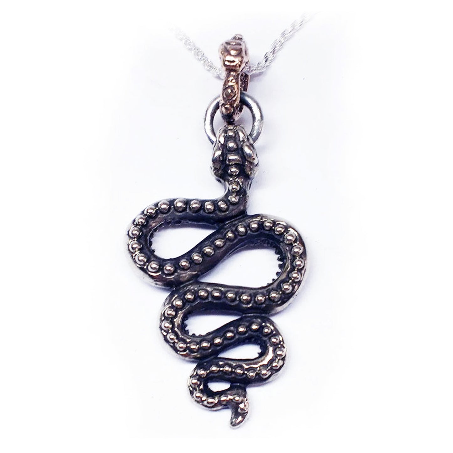 Snake Moveable Sterling Silver Pendant