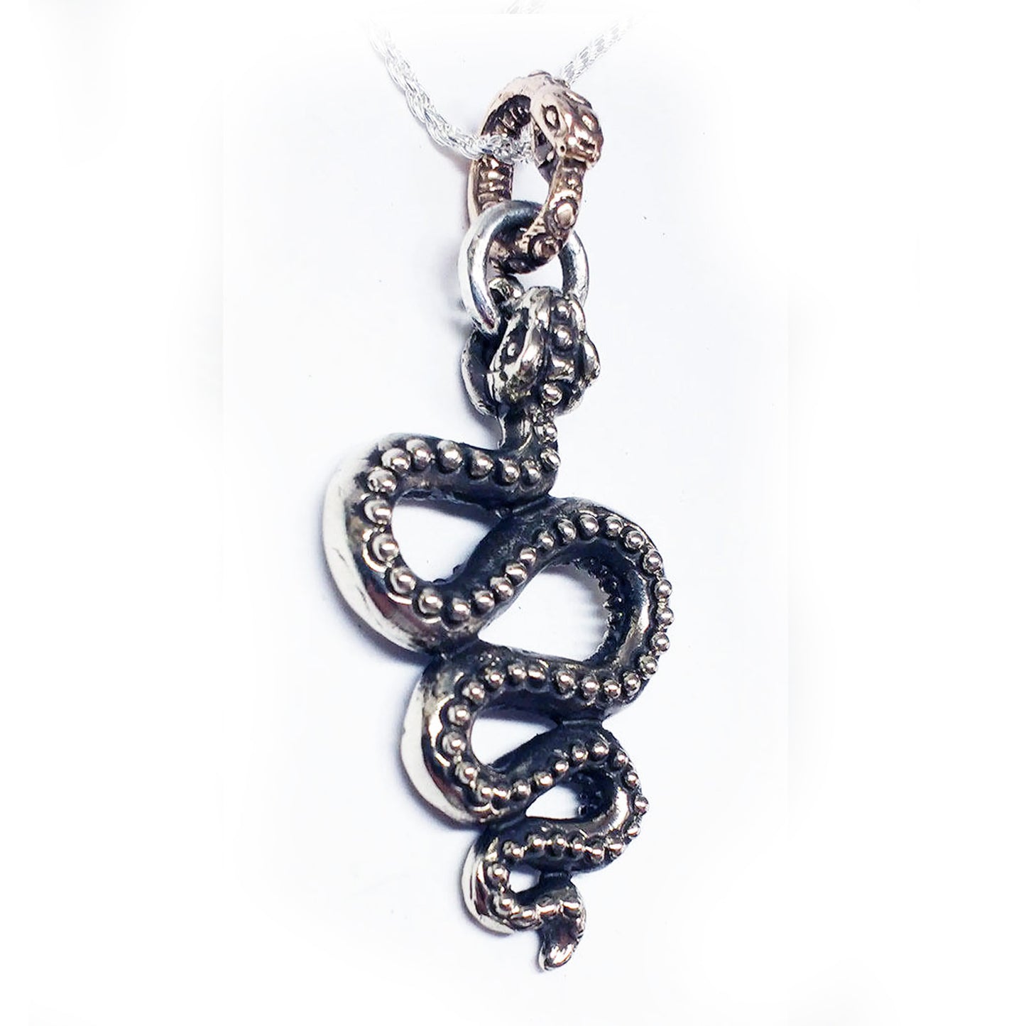 Snake Moveable Sterling Silver Pendant