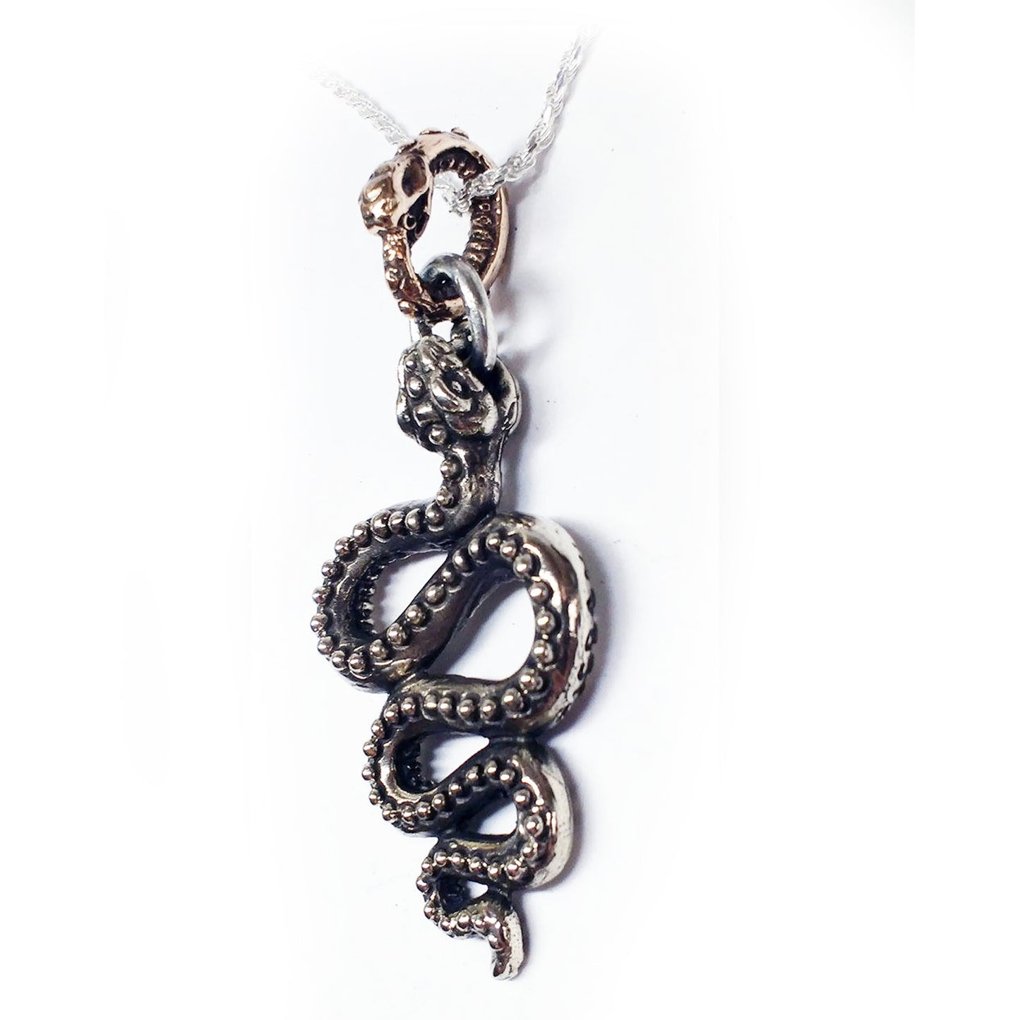 Snake Moveable Sterling Silver Pendant
