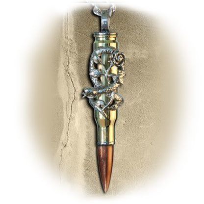 Snake & Rose – Bullets 4 Peace Pendant