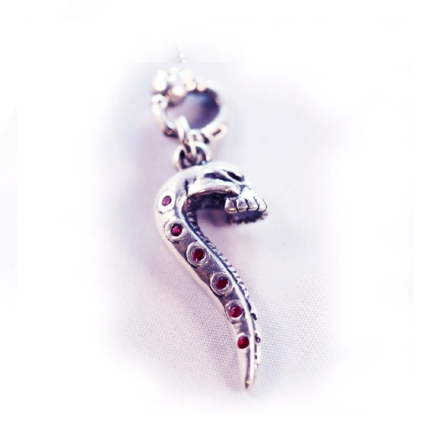 Snake Skullik Sterling Silver Pendant