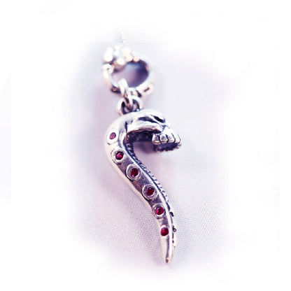 Snake Skullik Sterling Silver Pendant
