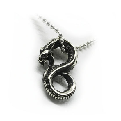 Snake Sterling Silver Pendant V5