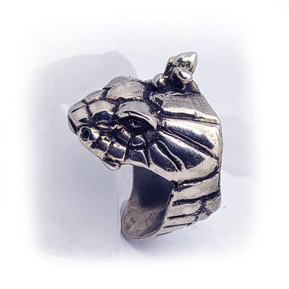Snake Swallowing Sterling Silver Ring